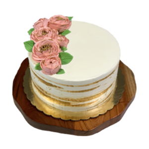 Floral with Gold Cake