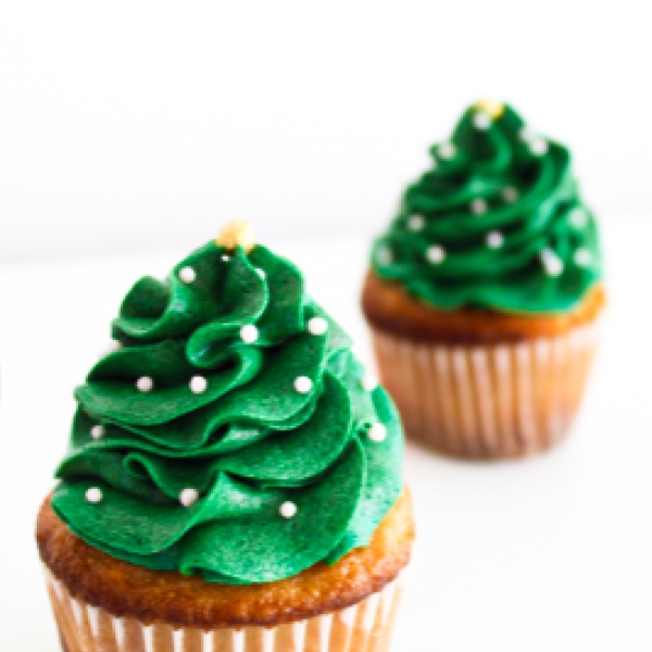 Christmas Tree Cupcakes - DIY