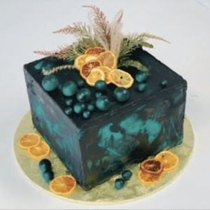 Stencil design with Dry Orange Slices