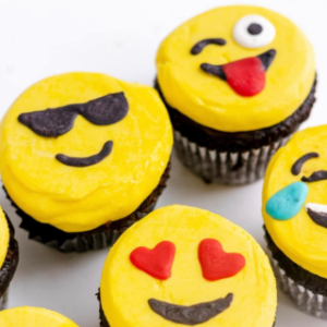 Photo of Emoji Open Studio cupcakes