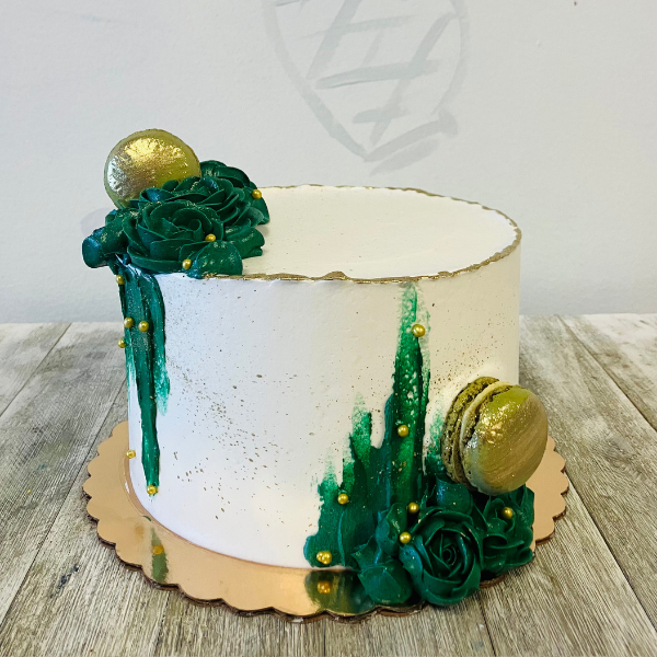 Green and Gold - Cakes - The Canvas Cake Studio